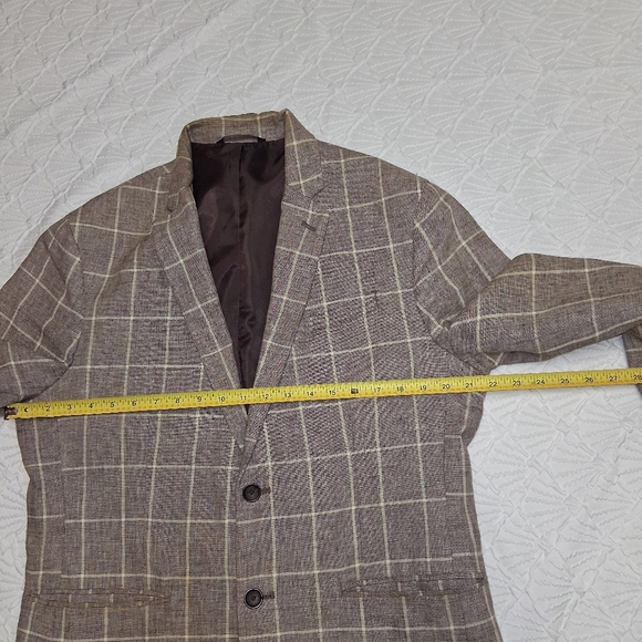 Banana Republic Brown Plaid Blazer Formal Size 42 - Picture 6 of 16